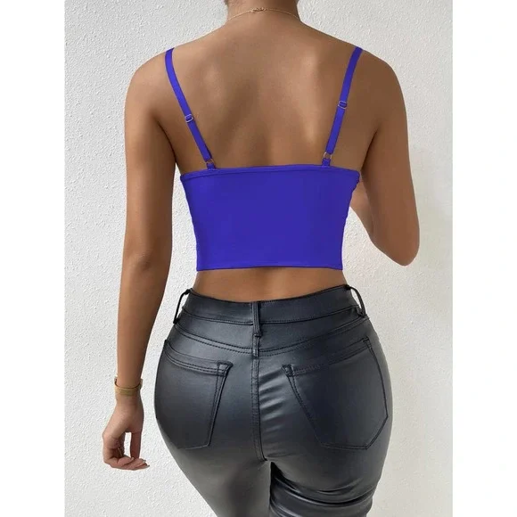 Lace Bustier Cami crop Top white - Picture 9 of 11